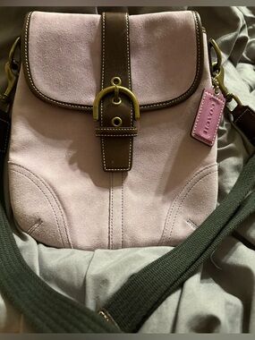 Coach SoHo Suede Crossbody Bag with Leather Trim